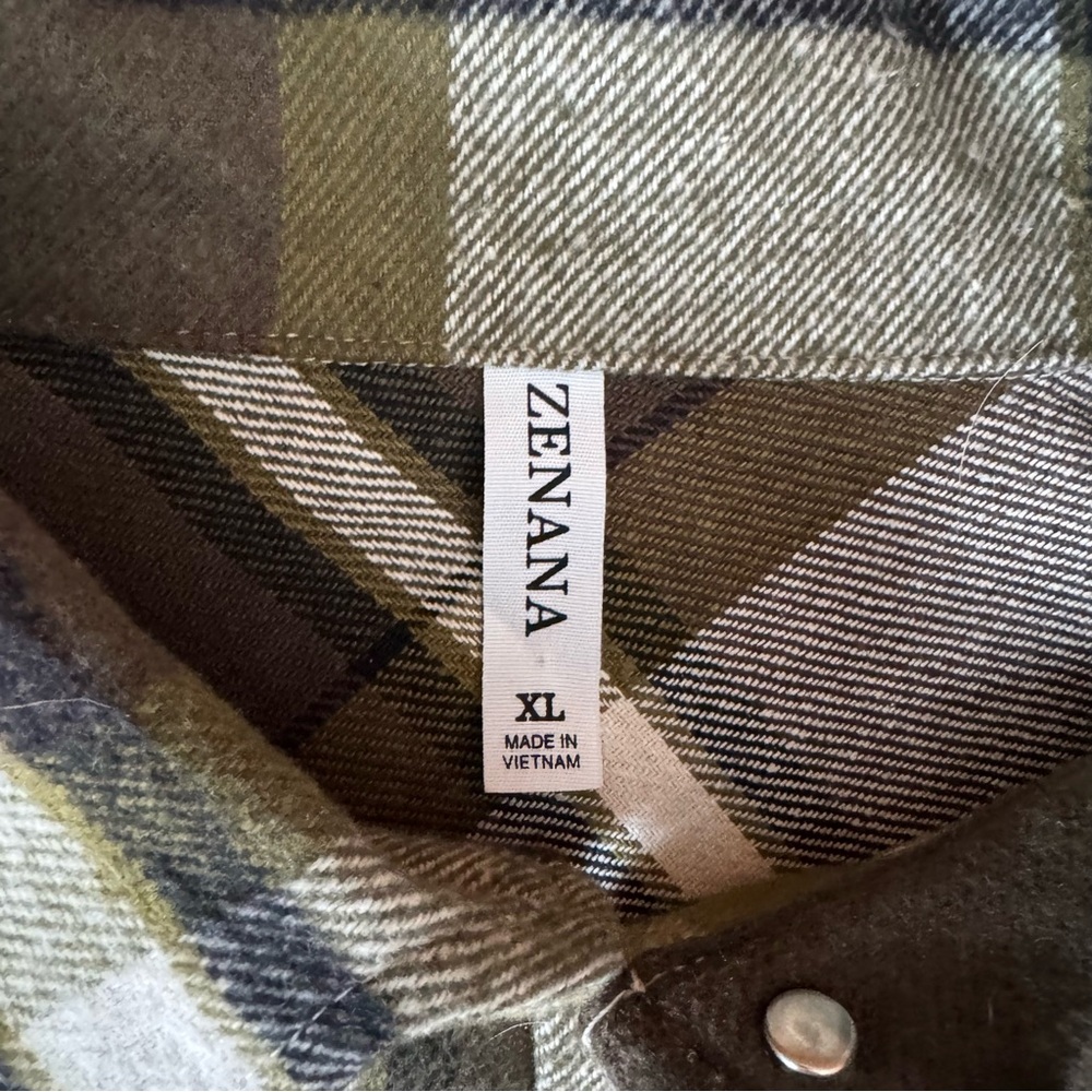 Zenana Flannel Shacket - Picture 2 of 3
